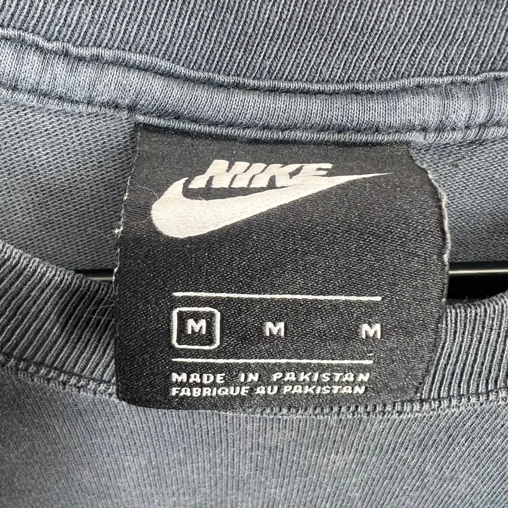 Nike Sportswear Pocket Long T-Shirt Womens M Black Acid Wash CZ9862-010 EUC